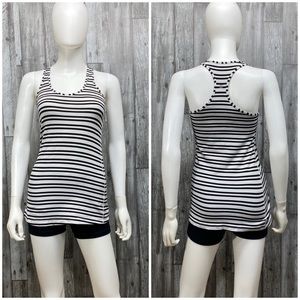 Lululemon Cool Racerback in Narrow Bold Stripe Black Angel Wing [2212]